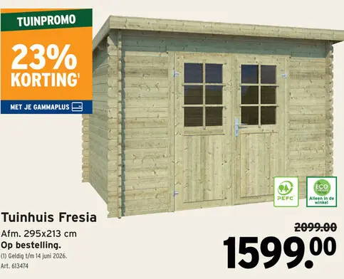 Promotie: Tuinhuis Fresia