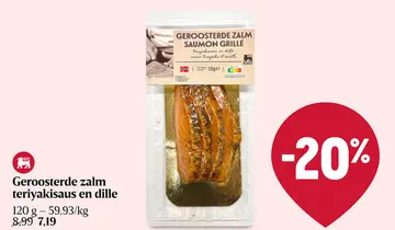 Aanbieding: Geroosterde zalm teriyakisaus en dille