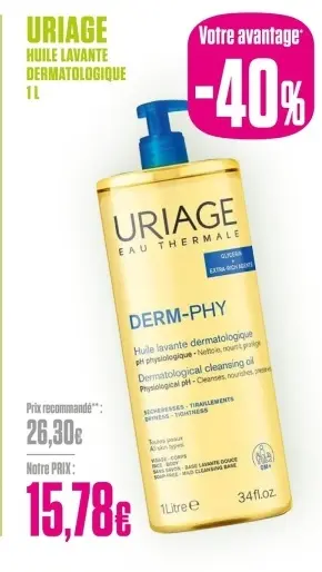 Offre: Huile lavante dermatologique
