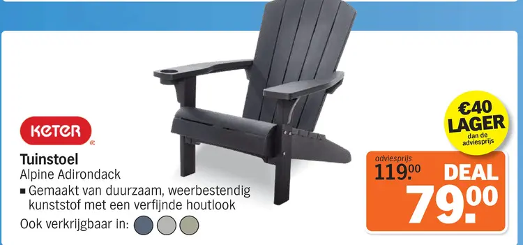 Aanbieding: Tuinstoel Alpine Adirondack