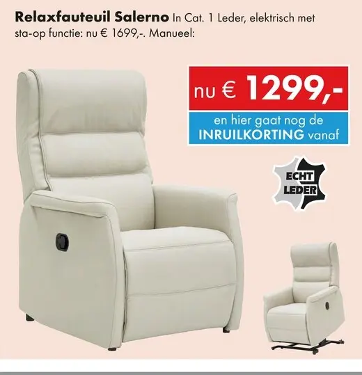 Promotie: Salerno relaxfauteuil