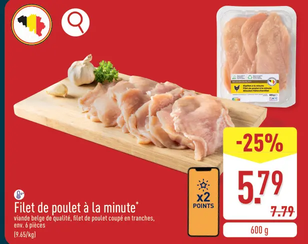 Offre: Filet de poulet à la minute