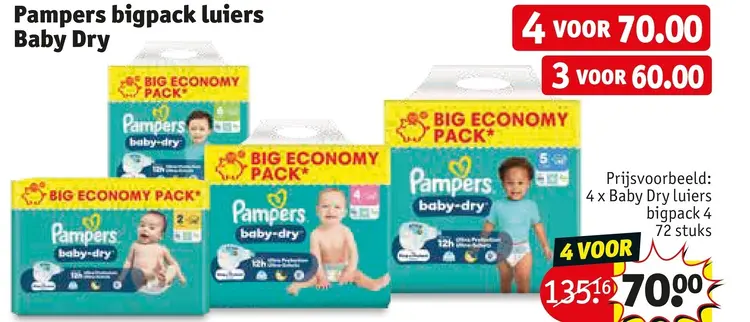 Promotie: Pampers bigpack luiers Baby Dry
