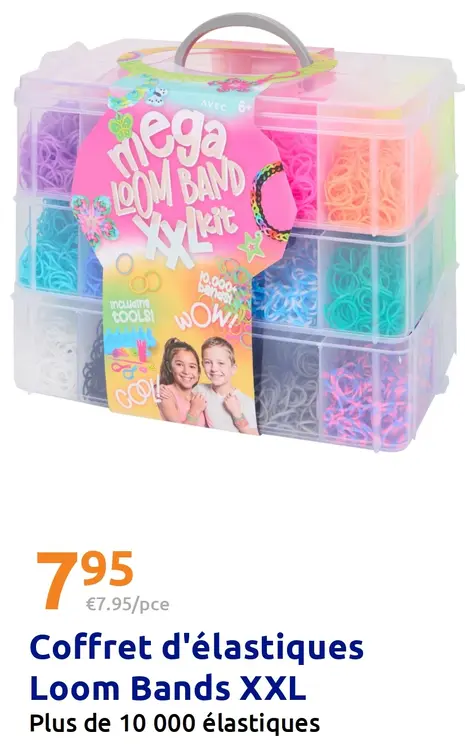 Offre: Coffret d'élastiques Loom Bands XXL