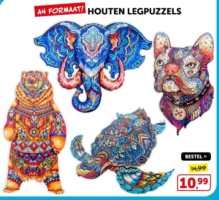 Aanbieding: Houten legpuzzels