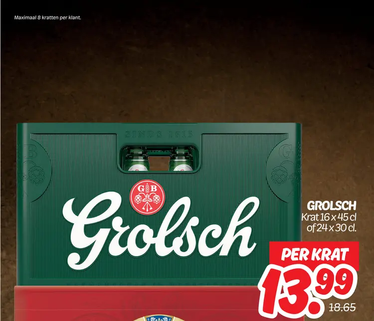 Aanbieding: Grolsch krat