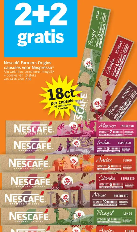 Promotie: Farmers Origins capsules voor Nespresso