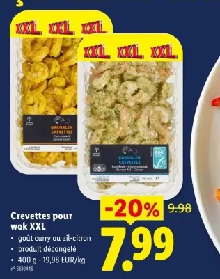 Offre: Crevettes pour wok XXL