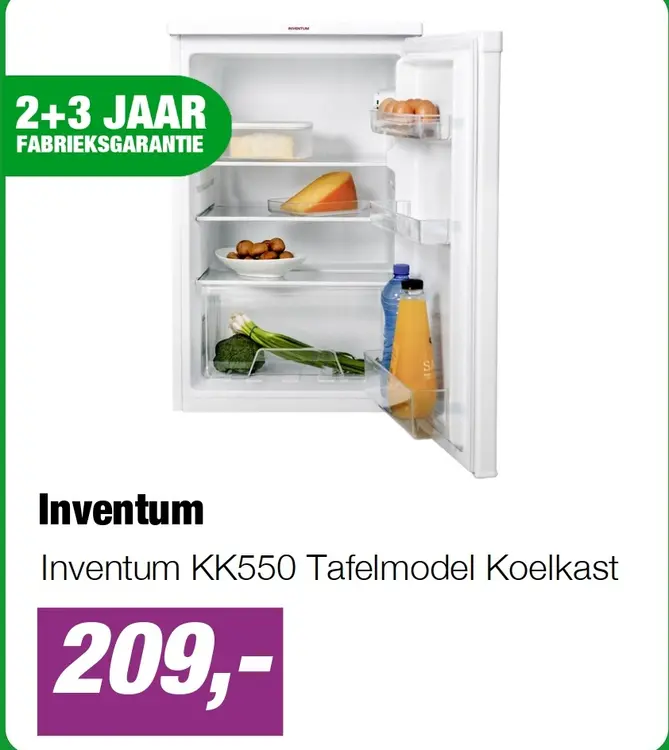 Aanbieding: Inventum KK550 Tafelmodel Koelkast