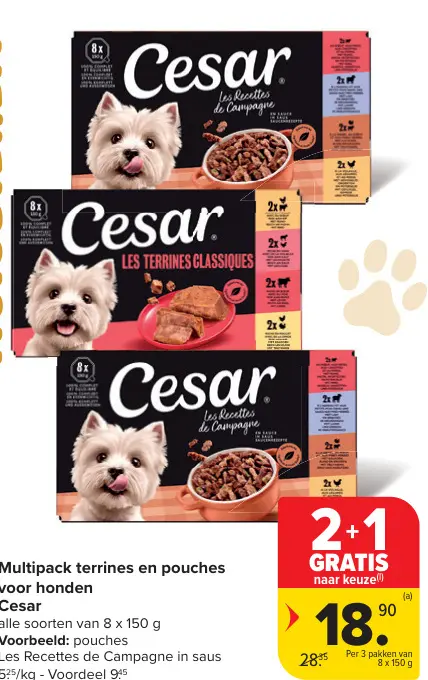 Promotie: Multipack terrines en pouches voor honden