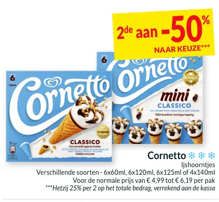 Promotie: Cornetto Ijshoorntjes