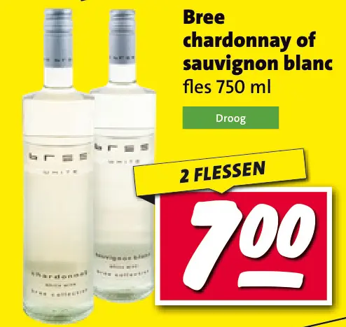 Aanbieding: Bree chardonnay of sauvignon blanc