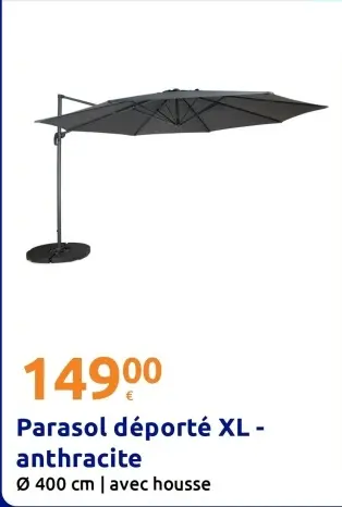 Offre: Parasol déporté XL - anthracite