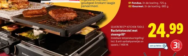 Promotie: Raclettetoestel met steengrill