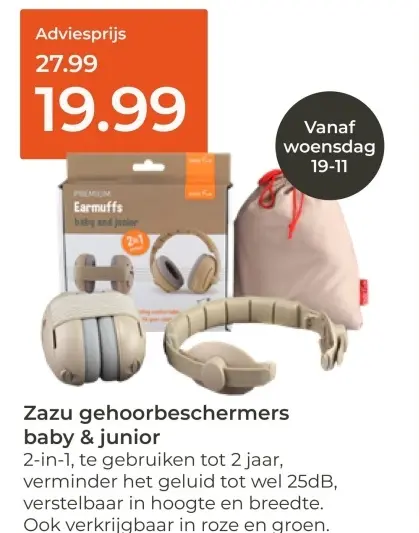 Aanbieding: Zazu gehoorbeschermers baby & junior