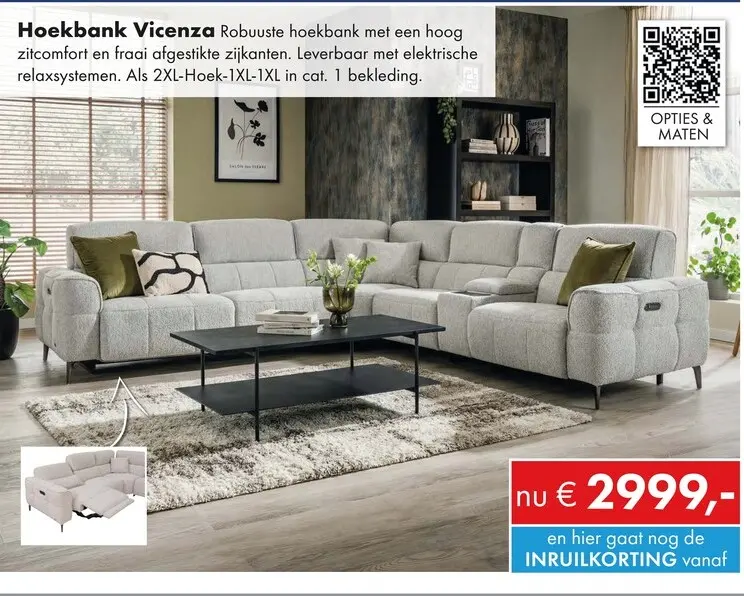 Promotie: Vicenza hoekbank