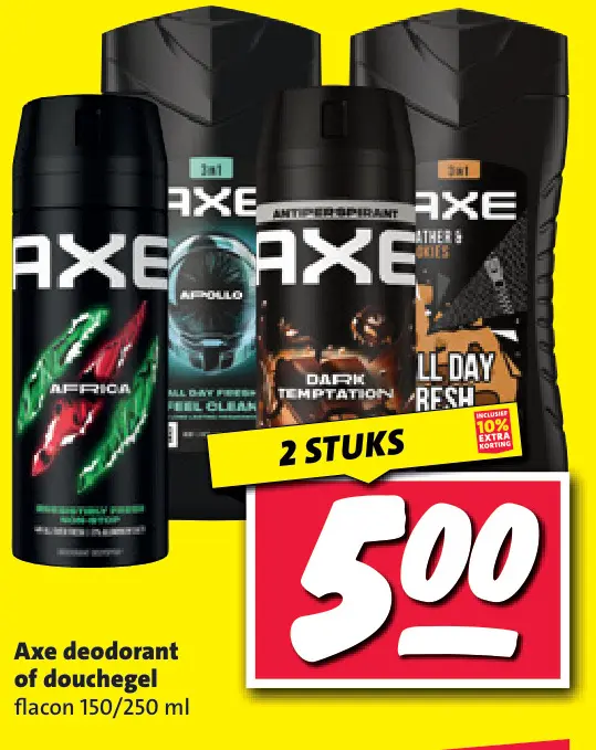 Aanbieding: Axe deodorant of douchegel