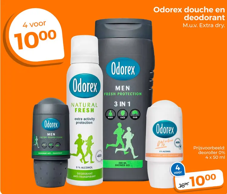 Aanbieding: Odorex douche en deodorant