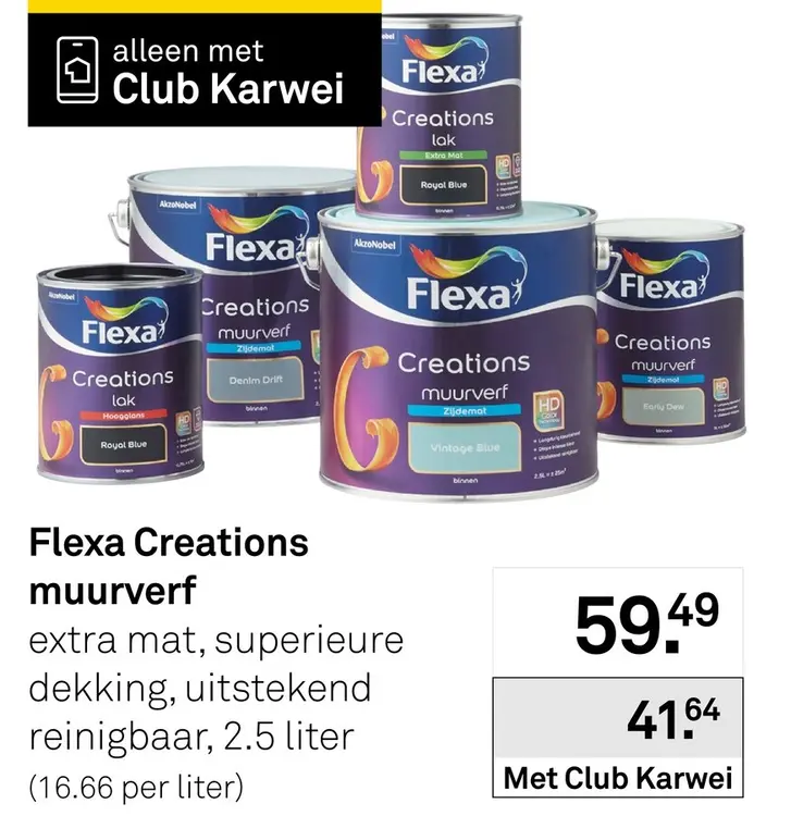Aanbieding: Flexa Creations muurverf