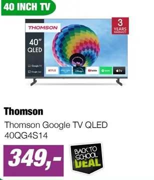 Aanbieding: Thomson Google TV QLED 40QG4S14