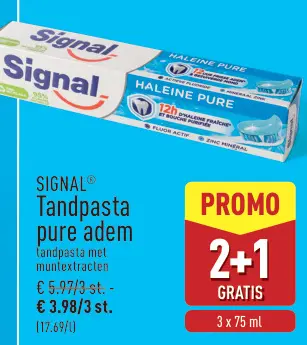 Promotie: Tandpasta pure adem