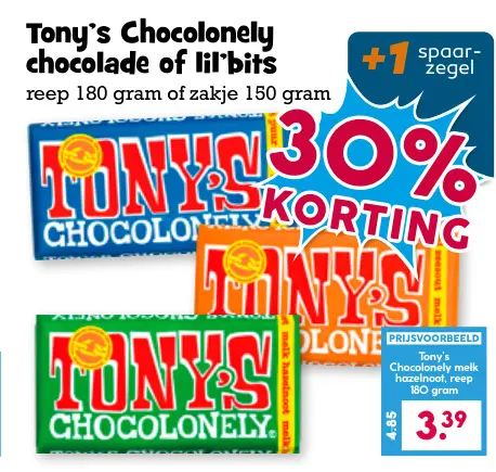 Aanbieding: Tony's Chocolonely chocolade of lil'bits