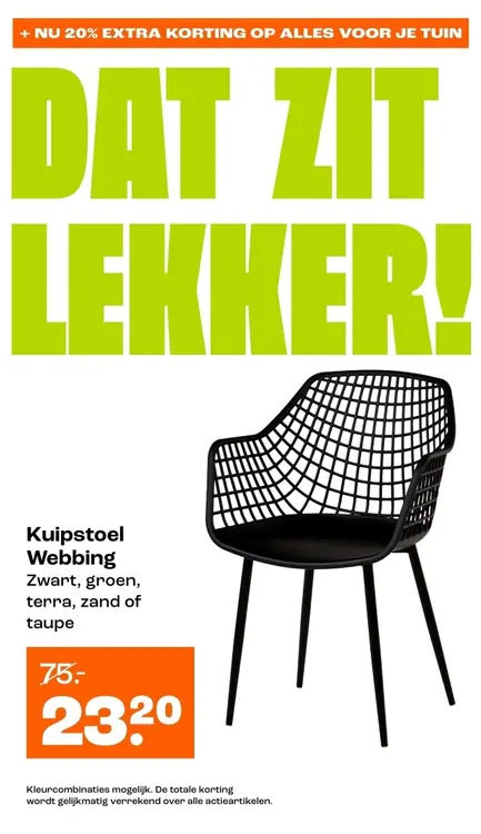 Aanbieding: Kuipstoel Webbing