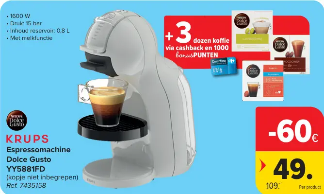 Promotie: Espressomachine Dolce Gusto YY5881FD