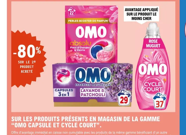Offre: Lessive capsules Omo