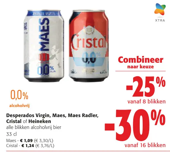 Promotie: Desperados Virgin, Maes, Maes Radler, Cristal of Heineken