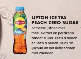 Aanbieding: Lipton Ice Tea Peach Zero Sugar