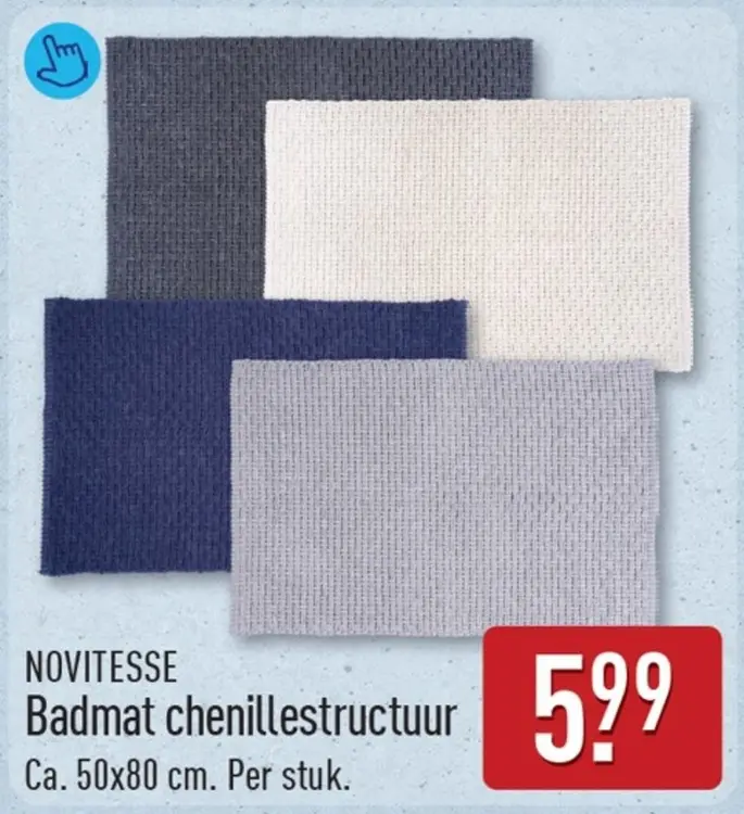 Aanbieding: Badmat chenillestructuur