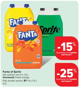 Aanbieding: Fanta of Sprite