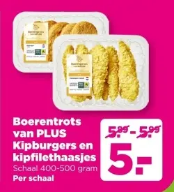 Aanbieding: Kipburgers en kipfilethaasjes