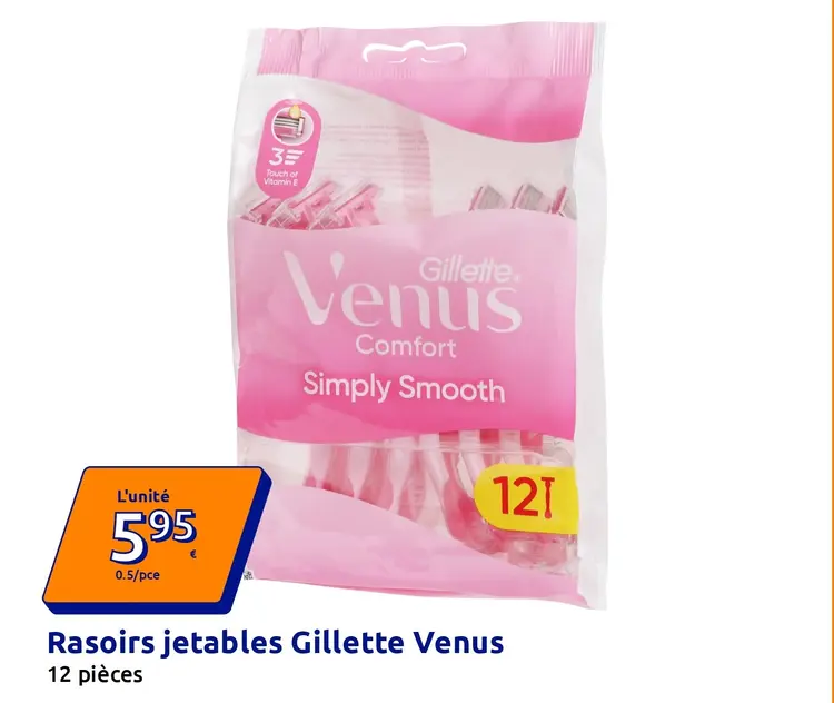 Offre: Rasoirs jetables Gillette Venus