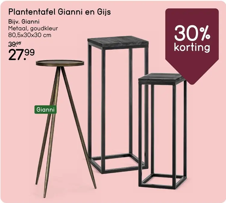 Promotie: Plantentafel Gianni en Gijs