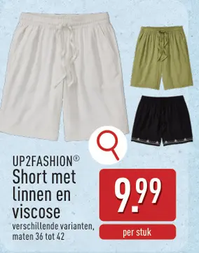 Aanbieding: Short met linnen en viscose