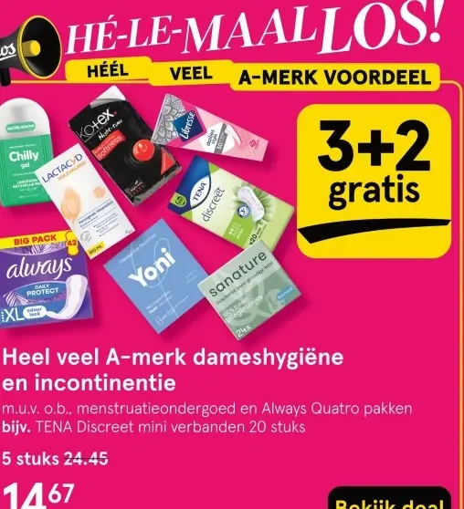 Aanbieding: Dameshygiëne en incontinentie