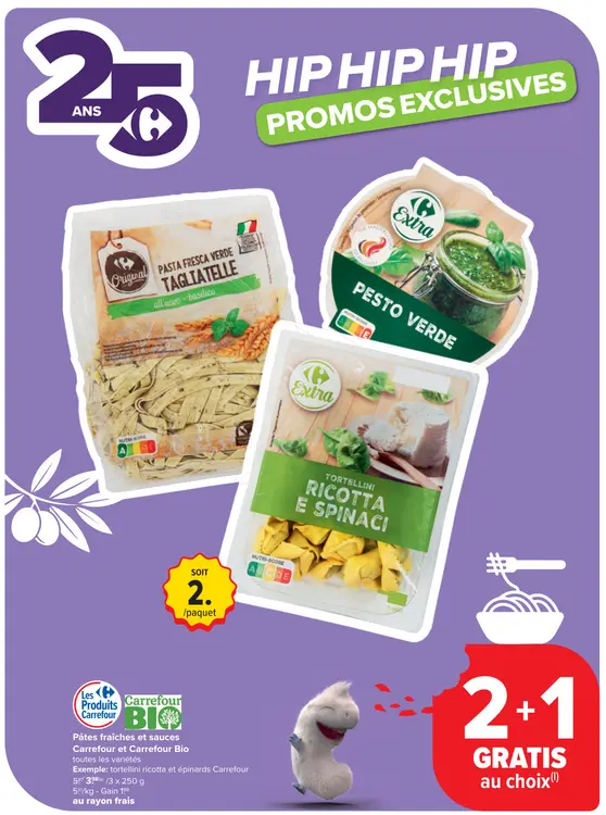 Offre: Pâtes fraîches et sauces