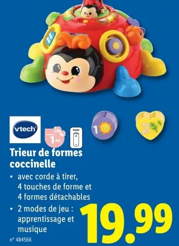 Offre: Trieur de formes coccinelle