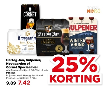 Aanbieding: Hertog Jan, Gulpener, Hoegaarden of Cornet Sp