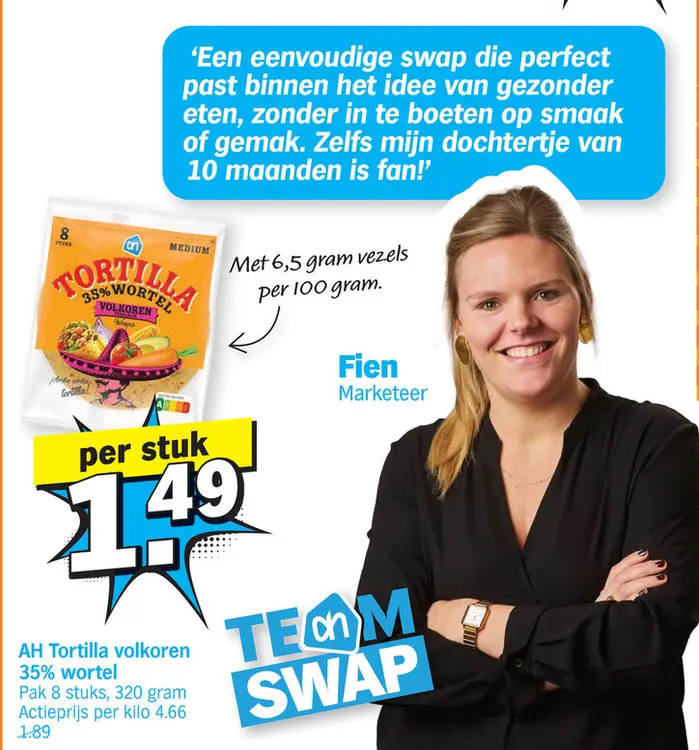 Promotie: Tortilla volkoren 35% wortel