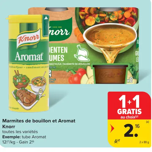 Offre: Marmites de bouillon et Aromat