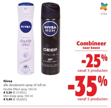 Aanbieding: Nivea alle deodorants spray of roll-on