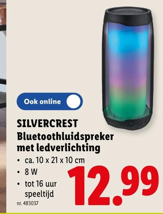 Promotie: Bluetoothluidspreker met ledverlichting