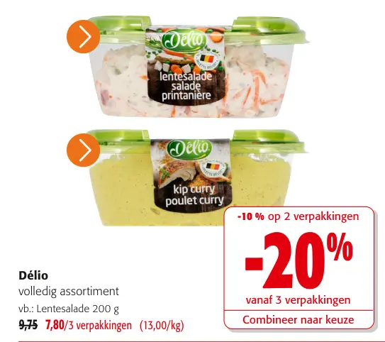 Promotie: Délio lentesalade / kip curry