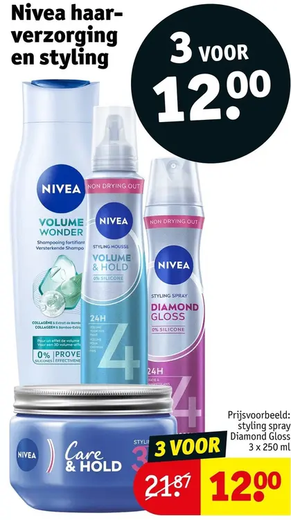 Aanbieding: Nivea haarverzorging en styling