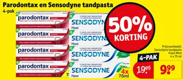 Aanbieding: Parodontax en Sensodyne tandpasta