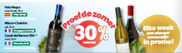 Promotie: Diverse wijnen, zoals: Pata Negra