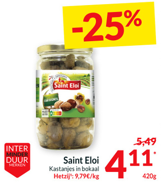 Aanbieding: Saint Eloi Kastanjes in bokaal